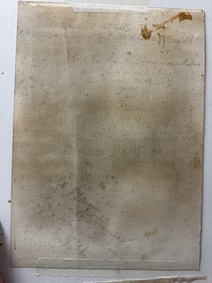 Lot 114 - Richard Simkin (1850-1926) watercolour - '19th Hussars, Trooper, Review Order', signed and dated '79, titled in ink, inscribed verso, oval 25.5cm x 20.5cm, overall paper size 38cm x 27cm, mounte...