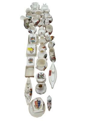 Lot 543 - Collection crested ware to include First World War models.