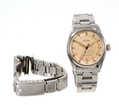 Lot 688 - 1950s Rolex Oyster Royal stainless steel wristwatch, purchased new in 1955, with the original receipt
