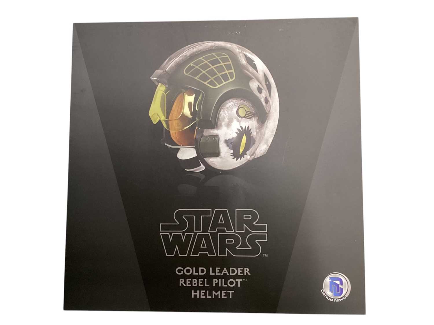 Lot 68 - Denou Novo Star Wars Gold Leader Rebel Pilot Helmet, boxed (1)