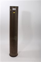 Lot 645 - Large brass British Military shell, dated 1980,...