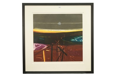Lot 1431 - *Barbara Rae (b.1943) signed limited edition etching - Downpatrick Storm, 47/75, 62.5cm x 61cm, in glazed frame