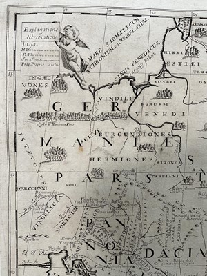 Lot 120 - Wells map of Eastern Europe, c.1700, “A New Map Of Sarmatia Europea Pannonia and Dacia”. By Edward Wells, 1667-1727. Laid to wove paper. The map 45x53.5cm. And one other 18th century nautical co...