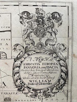 Lot 120 - Wells map of Eastern Europe, c.1700, “A New Map Of Sarmatia Europea Pannonia and Dacia”. By Edward Wells, 1667-1727. Laid to wove paper. The map 45x53.5cm. And one other 18th century nautical co...