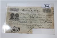 Lot 110 - G.B. Provincial Essex Bank Chelmsford £5 note...