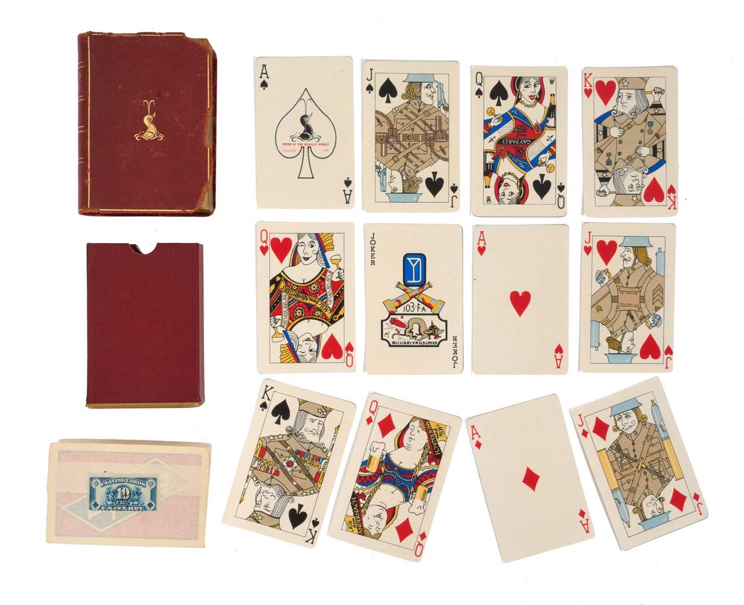 Lot 900 - Mademoiselle from Armentières, 1933 desk of cards published to commemorate the end of WW1
