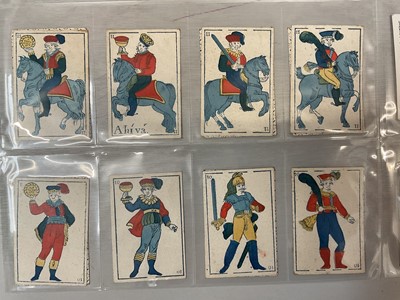 Lot 913 - Deck of 40 Spanish 'Cavalry Pattern' playing cards, circa 1840