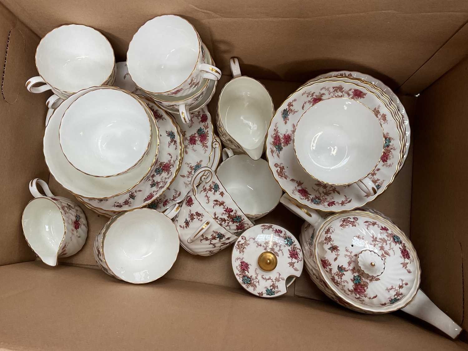 Lot 54 - Minton Ancestral pattern tea set