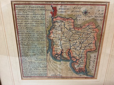 Lot 952 - Captain Greenville Collins - 18th century hand painted map - Harwich, and two others