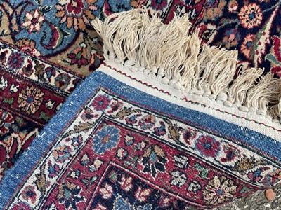 Lot 1477 - Fine Persian Kashan part silk rug