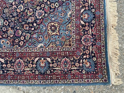 Lot 1477 - Fine Persian Kashan part silk rug
