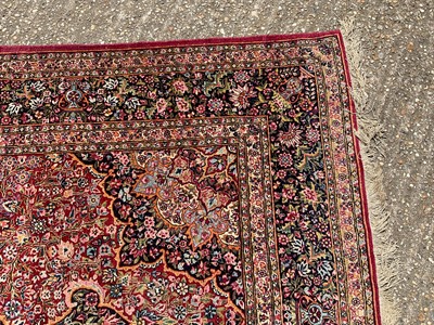 Lot 1479 - Fine Kashan part silk rug