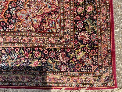 Lot 1479 - Fine Kashan part silk rug