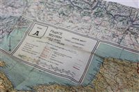 Lot 665 - Second World War R.A.F. silk map of...