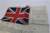 Lot 666 - Second World War silk phrase chart ''Dear...