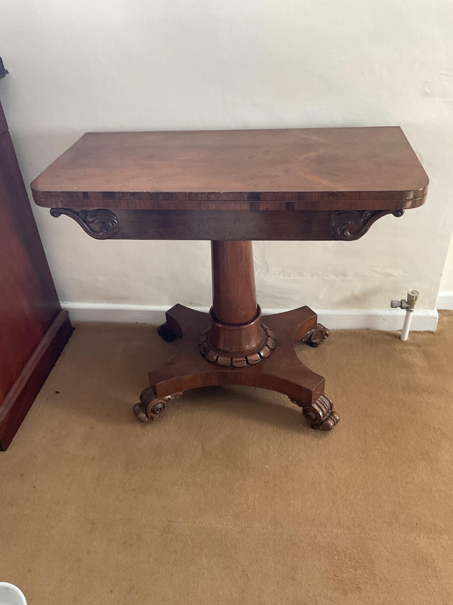 Lot 1474 - William IV rosewood card table
