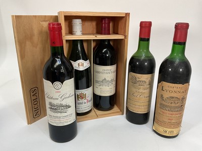 Lot 13 - Wine, five bottles, Chateau Bel Orme 1966, Chateau Lyonnat 1967, Chateau Godeau 1990, Chateau Larrivet Haut Briton 1995 and Blane-fume-de-Pouilly 1996