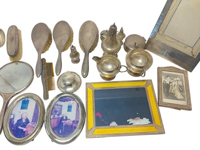 Lot 299 - Selection of miscellaneous silver including two castors, milk jug and sugar bowl...