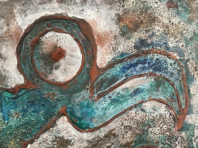 Lot 13 - 20th Century mixed media - Orongo, Bird man, 37cm x41cm, framed