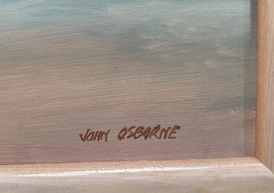 Lot 9 - John Osborne (b. 1939) oil on canvas - Flowers in a vase, signed, 29.5cm x 29.5cm, framed