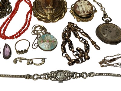Lot 28 - Group of antique and later jewellery