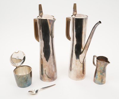 Lot 293 - Contemporary silver four piece coffee set