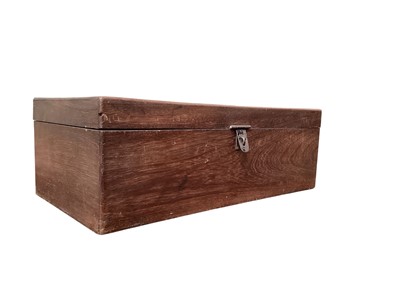 Lot 1208 - 19th century teak trunk