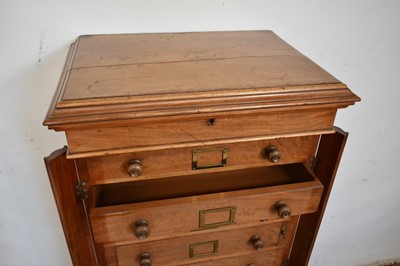 Lot 1420 - Victorian walnut Wellington chest