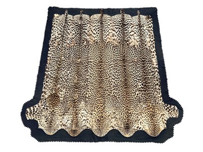 Lot 911 - Large Rowland Ward of London preserved Leopard pelts wall hanging, label to backing, 239cm x 222cm