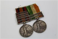 Lot 503 - Boer War Medals pair - comprising Queens South...