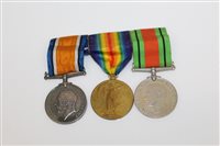 Lot 504 - First World War / Second World War Medals trio...