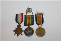 Lot 514 - First World War trio - comprising 1914 - 1915...