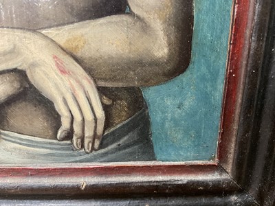 Lot 803 - Interesting early, probably 16th century Continental oil on panel, Ecce Homo