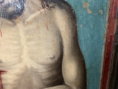 Lot 803 - Interesting early, probably 16th century Continental oil on panel, Ecce Homo