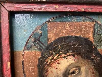 Lot 803 - Interesting early, probably 16th century Continental oil on panel, Ecce Homo
