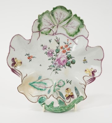 Lot 238 - Longton Hall leaf moulded dish, circa 1755