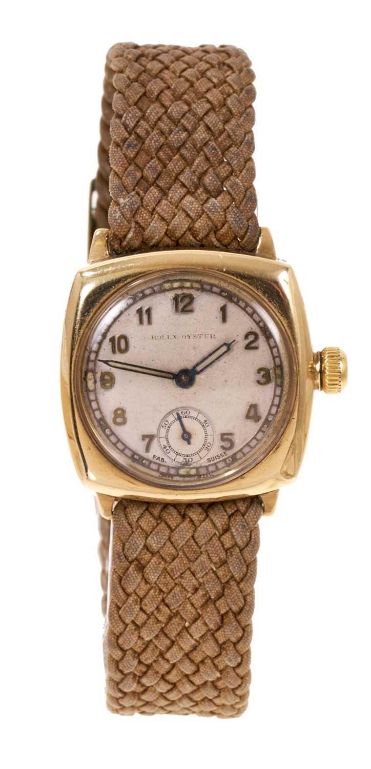 Lot 690 - 1930s Rolex Oyster 9ct gold cased gentlemen's wristwatch