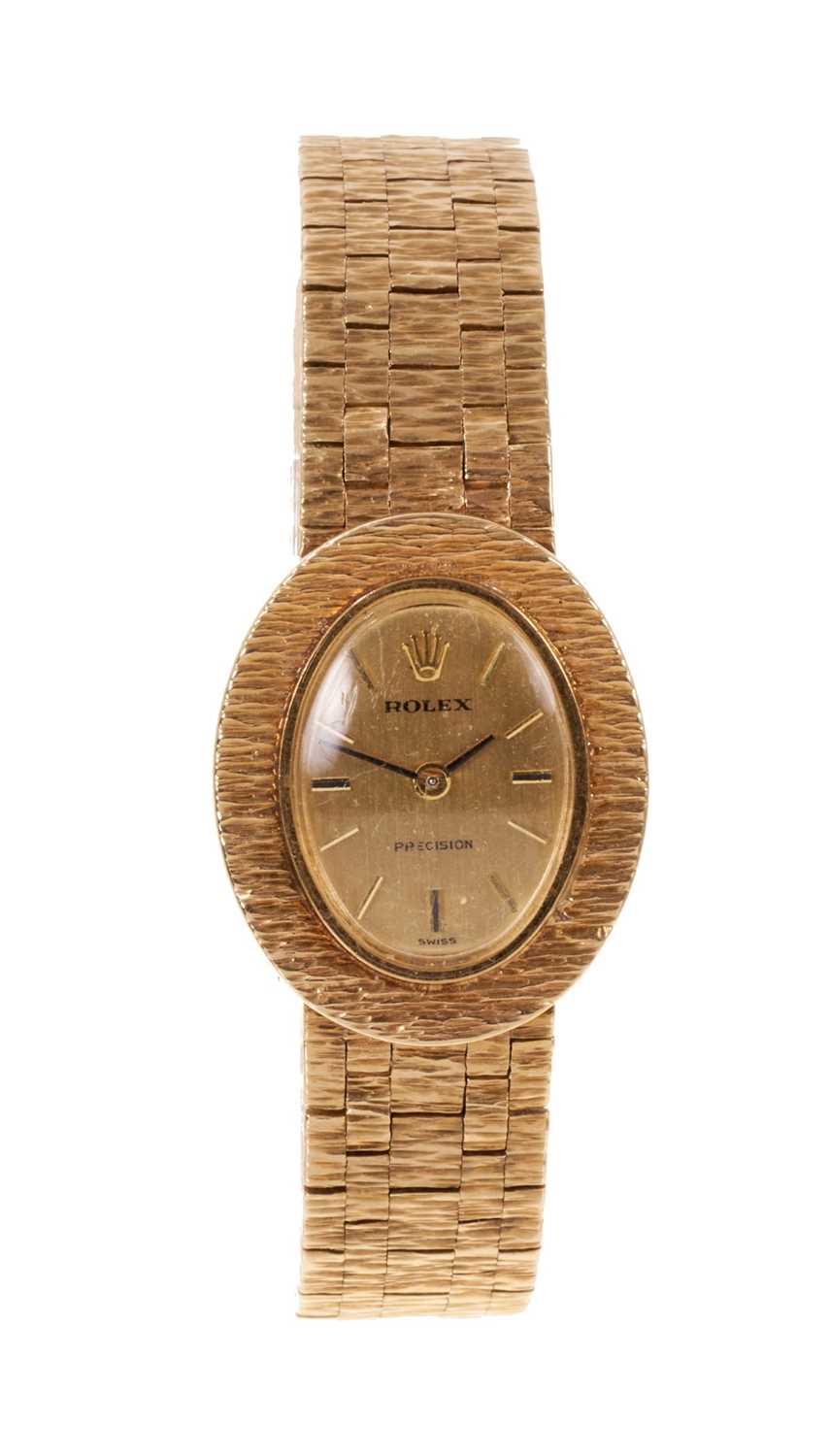 Lot 691 - 1970s Rolex Precision 9ct gold ladies' wristwatch