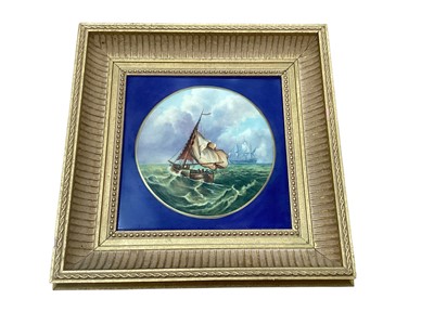 Lot 1023 - A porcelain plaque painted by Francis Clarke