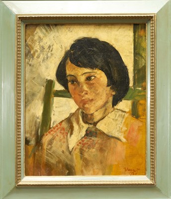 Lot 1230 - Wilfrid Blunt (1901-1987) oil on board - The Irish Girl, signed and dated 1939, 50cm x 40cm, in painted frame