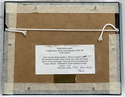 Lot 2 - Clare Leighton (1898-1989) two woodcuts - The Village Fair and Picking Primroses, glazed frames