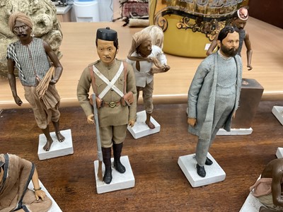 Lot 834 - Group of twelve Indian Company School terracotta figures, depicting various trades