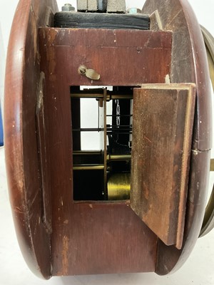 Lot 738 - Victorian-style shops double sided hanging wall clock with fusee movement and alloy scroll bracket