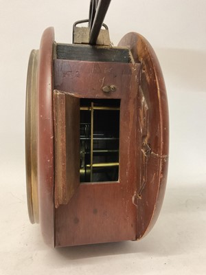 Lot 738 - Victorian-style shops double sided hanging wall clock with fusee movement and alloy scroll bracket