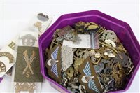 Lot 530 - Large collection of British military cap...