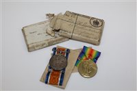 Lot 532 - First World War pair - comprising War and...