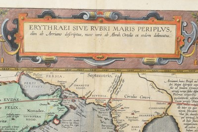 Lot 948 - Abraham Ortelius engraved map - ‘Erythraei Sive Rubri Maris Periplus’, 1597