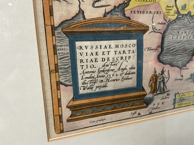 Lot 947 - Ortelius - 16th century hand coloured map of Russia