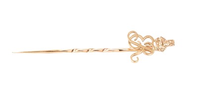 Lot 3 - H.M. Queen Elizabeth The Queen Mother , fine gold crowned ER presentation stick pin
