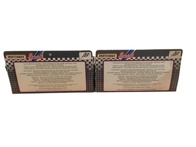 Lot 1744 - Matchbox Superkings Porche 944 No.K-98, Mercedes Benz 190E 2.3 16V No. K-115, plus Specials Kremer Porche CK5 Turbo No.SP2 & Martini Lancia Rally No..SP6, all in window boxes (6)